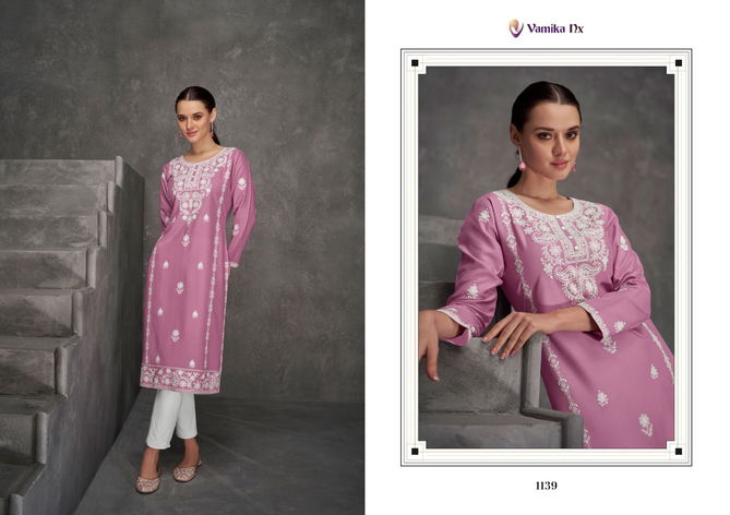 Rooh Vol 7 Vamika NX Fancy Rayon Lakhnawi Designer Kurti With Bottom Wholesale Online
